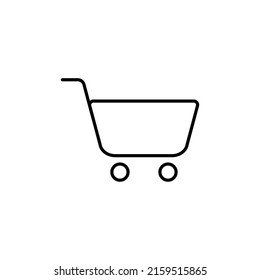 Shopping cart vector icon, flat design. Isolated on white background. eps 10