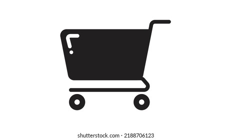 Shopping cart vector icon, flat design. Isolated on white background.
