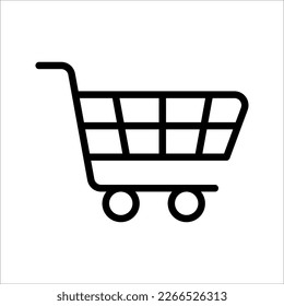 Icono vectorial del carro de la compra, diseño plano. ilustración vectorial sobre fondo blanco.