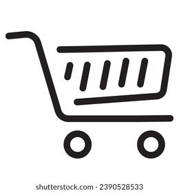 Shopping cart vector icon, flat design. Isolated on white background.eps 10, vector
