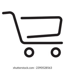 Shopping cart vector icon, flat design. Isolated on white background.eps 10, vector