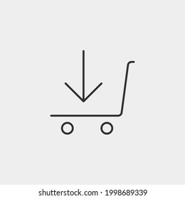 shopping cart vector icon illustration sign 