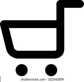 Shopping cart - Vector icon isolated