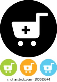 Shopping cart - Vector icon isolated