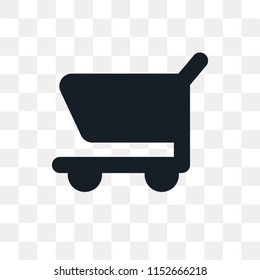 Shopping cart vector icon isolated on transparent background, Shopping cart logo concept
