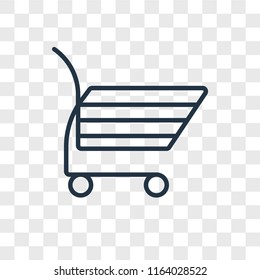 Shopping cart vector icon isolated on transparent background, Shopping cart logo concept