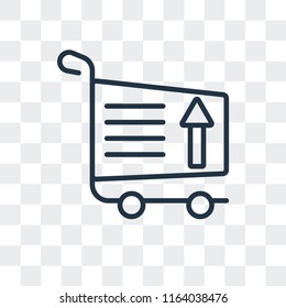 Shopping cart vector icon isolated on transparent background, Shopping cart logo concept