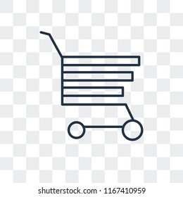 Shopping cart vector icon isolated on transparent background, Shopping cart logo concept