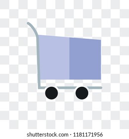 Shopping cart vector icon isolated on transparent background, Shopping cart logo concept