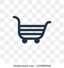 Shopping cart vector icon isolated on transparent background, Shopping cart transparency concept can be used web and mobile