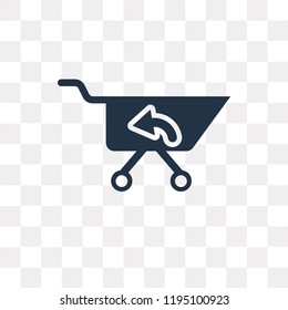 Shopping cart vector icon isolated on transparent background, Shopping cart transparency concept can be used web and mobile