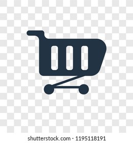Shopping cart vector icon isolated on transparent background, Shopping cart transparency logo concept