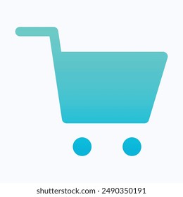 Shopping Cart, Cart Vector Icon, Isolated Gradient Vector Icon.