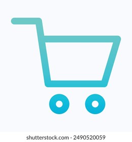 Shopping Cart, Cart Vector Icon,  Isolated Lineal Gradient Vector Icon.