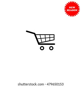 Shopping Cart vector icon isolated on white background.