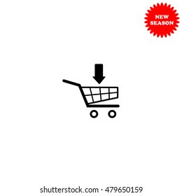 Shopping Cart vector icon isolated on white background.