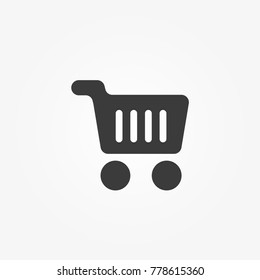 Shopping cart vector icon isolated on background. Trendy sweet symbol. Logo illustration