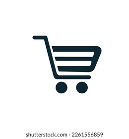 shopping cart vector icon line art