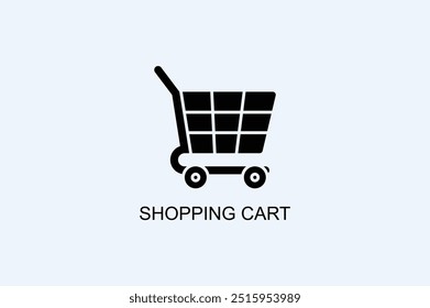 Icono de Vector de Carrito de compras o ilustración de logotipo