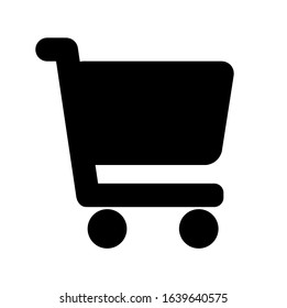 shopping cart vector icon on white background