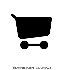 shopping cart vector icon on white background