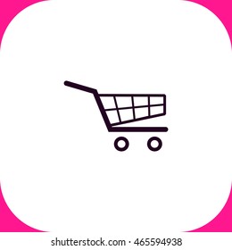 Shopping Cart vector icon on white background.