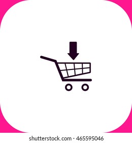 Shopping Cart vector icon on white background.