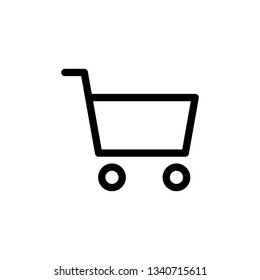 Shopping cart vector icon, online store buy symbol