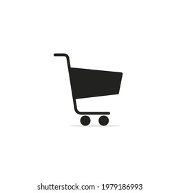 Shopping cart vector icon, Push cart symbol.