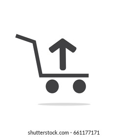 Shopping cart vector icon, remove to shopping carts vector icon 10 EPS.