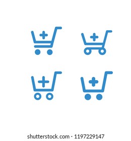 Shopping cart vector icon set