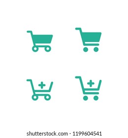 Shopping cart vector icon set