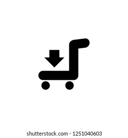 shopping cart vector icon. shopping cart sign on white background. shopping cart icon for web and app