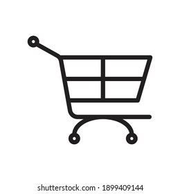 Shopping cart vector icon. Simple element illustration of a UI concept. Shopping cart vector icon. Vector illustration of financial concepts.