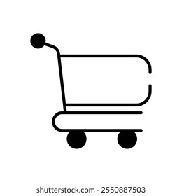 Shopping Cart vector icon stock illustration