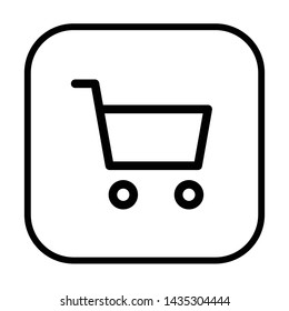 Shopping cart vector icon. Symbol of e-commerce.