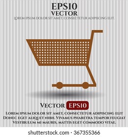 Shopping cart vector icon or symbol
