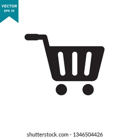 shopping cart vector icon, trolley icon