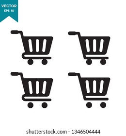 shopping cart vector icon, trolley icon