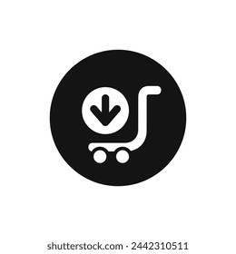 Shopping cart vector icon. Web shop icon.