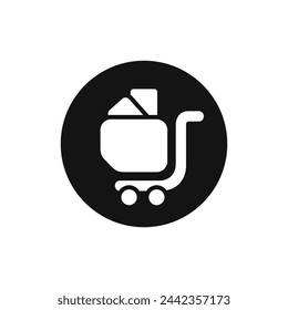 Shopping cart vector icon. Web shop icon.