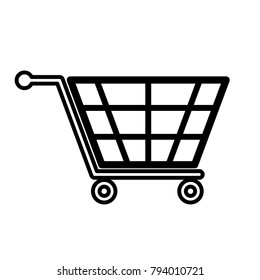 Shopping cart - vector icon without  fill