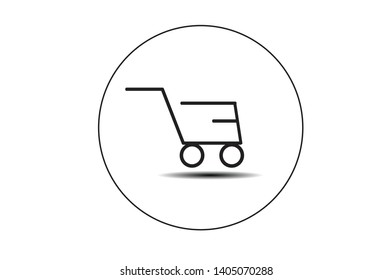 Shopping cart vector icon.Vector illustration EPS 10.