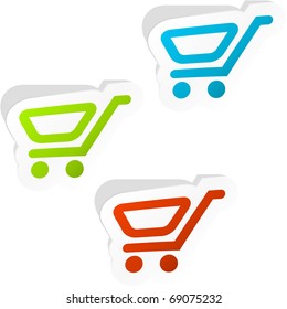 Shopping cart. Vector illustration.