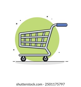 Shopping Cart Vector Illustration. Shopping Concept Design