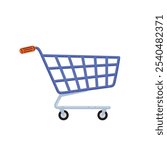 Shopping Cart vector Image, Grocery Cart Image vector, Trolly Vector, Shopping Trolley Clip Art.