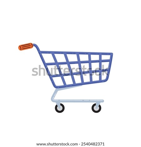 Shopping Cart vector Image, Grocery Cart Image vector, Trolly Vector, Shopping Trolley Clip Art.