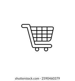 Shopping Cart vector line icon icons design