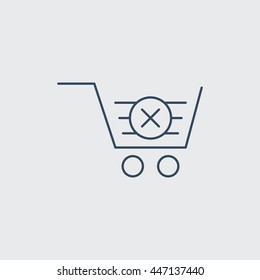 Shopping Cart  Vector Line Icon. Eps.-10.