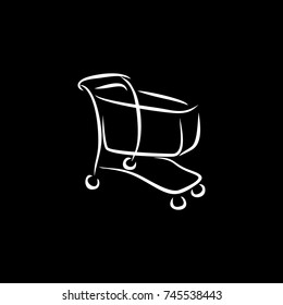 shopping cart vector logo